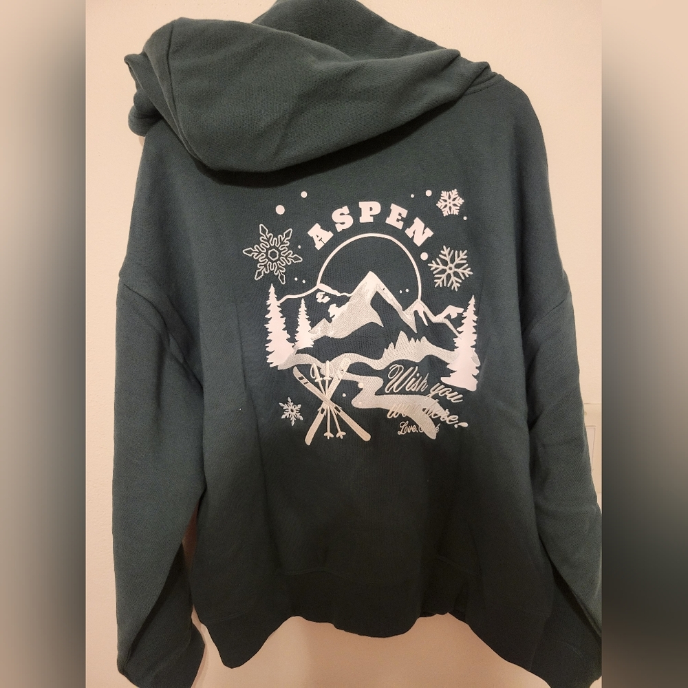 NWT Pink hoodie "Love Aspen" - Picture 2 of 5